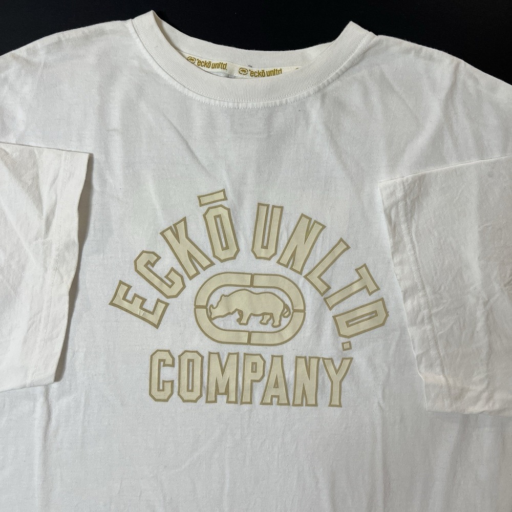 Vintage Ecko Unlimited The Classic Tshirt White Men's XL Y2K‎ Designer Hiphop